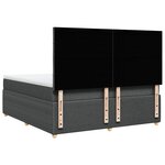 vidaXL Sommier à lattes de lit avec matelas Gris foncé 180x200cm Tissu