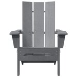 Chaises Adirondack pliables vidaXL 2 Pièces Gris clair 74 5x80 5x90 cm HDPE
