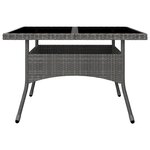 vidaXL Ensemble à manger de jardin 9 Pièces Résine tressée et acacia Gris