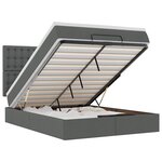 VidaXL Cadre de lit ottoman avec matelas gris foncé 140x200 cm tissu