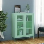vidaXL Armoire de rangement Vert menthe 80x35x101 5 cm Acier