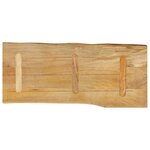 vidaXL Dessus de table 100x40x3 8 cm bord vivant bois massif manguier