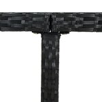vidaXL Ensemble à manger d’extérieur 9 Pièces coussin Résine tressée Noir