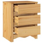 Table de chevet "DRAMMEN" 45x35x56 cm en bois de pin massif