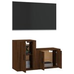 vidaXL Ensemble de meubles TV 2 Pièces Chêne marron Bois d'ingénierie