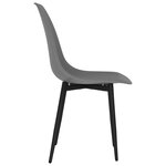 vidaXL Chaises à manger lot de 6 gris PP