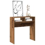 vidaXL Table console vieux bois 78x30x80 cm bois d'ingénierie