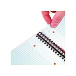 Cahier notebook spirale a5+ 160 p perforées 80g 5x5 couverture rigide gris oxford