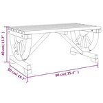 vidaXL Table basse de jardin 90x50x40 cm bois de sapin massif