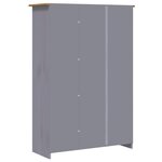 vidaXL Garde-robe 3 portes Gris 118x50x171 5 cm Pin Assortiment Panama