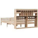 vidaXL Lit bibliothèque sans matelas 140x200 cm bois massif de pin
