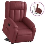 vidaXL Fauteuil inclinable Rouge bordeaux Similicuir