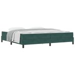 vidaXL Lit à ressorts avec matelas Vert foncé 200 x 210 cm tissu