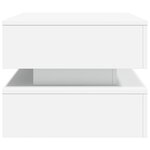 vidaXL Table basse avec lumières LED blanc 90x50x40 cm