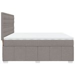 vidaXL Sommier à lattes de lit avec matelas Taupe 200x200 cm Tissu