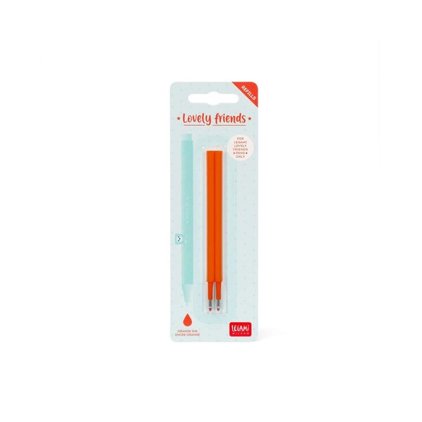 Legami REFCPP0010 - Set de 2 recharges pour stylo à encre Gel Lovely Friends - Encre orange