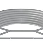 vidaXL Lit surélevé de jardin Acier galvanisé 249x100x36cm gris