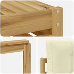 vidaXL Ensemble de canapés d'extérieur 7 Pièces Blanc et crème Polyester