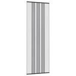 vidaXL Écran de porte insectes avec rideau en maille Noir 80 x 220 cm