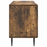 vidaXL Meuble TV Chêne fumé 102 x 34 5 x 50 cm Bois d'ingénierie