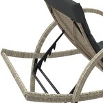vidaXL Chaises longues lot de 2 et coussins gris clair résine tressée