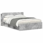 vidaXL Cabinet de Tête de Lit Gris béton Bois d'ingénierie