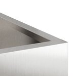 vidaXL Cache-pot de jardin Argenté 50 x 32 x 40 cm Acier inoxydable