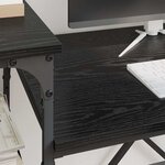 vidaXL Bureau Chêne noir 135 x 50 x 90 cm Bois d'ingénierie