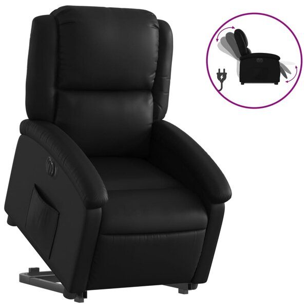 vidaXL Fauteuil inclinable électrique noir similicuir