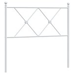 vidaXL Tête de lit de remplacement métal blanc 90 cm