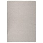 vidaXL Tapis à tissage plat d'extérieur 140x200 cm gris clair