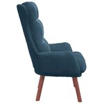 vidaXL fauteuil Bleu 69 x 74 x 93 cm Velours