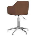 vidaXL Chaise pivotante de salle à manger Marron Tissu