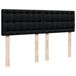vidaXL Sommier à lattes de lit avec matelas Noir 140x200 cm Tissu