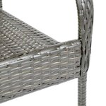 vidaXL Chaises empilables d'extérieur lot de 6 Gris Résine tressée