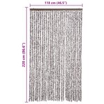 vidaXL Moustiquaire marron et beige 118x220 cm chenille