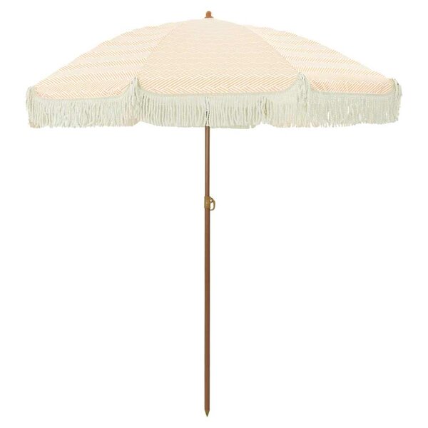 vidaXL Parasol de plage Jaune et blanc 160 x 160 x 196 cm