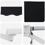 vidaXL Auvent rétractable électrique Noir et Blanc 4 × 3 m
