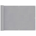 vidaXL Écran de balcon Gris clair 75 x 200 cm Oxford alu enduit de PU