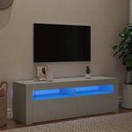 vidaXL Meuble TV avec lumières LED blanc 120x35x40 cm
