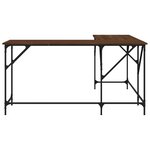 vidaXL Bureau chêne marron 149x149x75 cm bois d'ingénierie