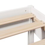 vidaXL Cadre de lit sans matelas blanc 140x190 cm bois de pin massif