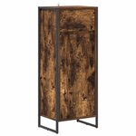 vidaXL Cabinet de salle de bain avec porte Chêne Fumé 40 x 30 x 100 cm