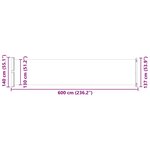 vidaXL Auvent latéral rétractable de patio 140x600 cm Gris