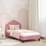 vidaXL Cadre de lit pour enfants avec tête de lit Rose 80 x 160 cm
