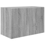 vidaXL Ensemble de meuble TV mural 4 Pièces Gris Sonoma Bois d'ingénierie