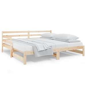 vidaXL Lit coulissant 2x(80x200) cm Bois de pin massif