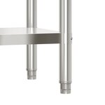 vidaXL Table de travail de cuisine 55x55x85 cm acier inoxydable