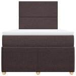 vidaXL Sommier à lattes de lit avec matelas Marron foncé 120x200 cm