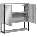 vidaXL Armoire à miroir de salle de bain sonoma gris bois d’ingénierie